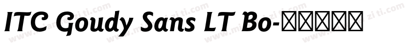 ITC Goudy Sans LT Bo字体转换